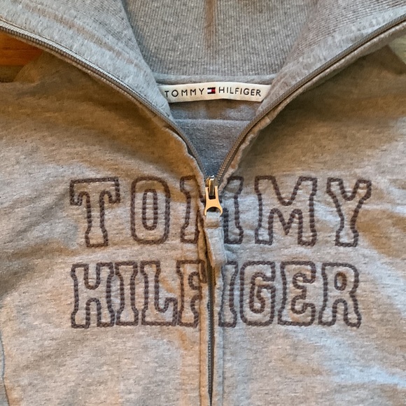 Tommy Hilfiger Track Jacket Crop Gray - Picture 2 of 8